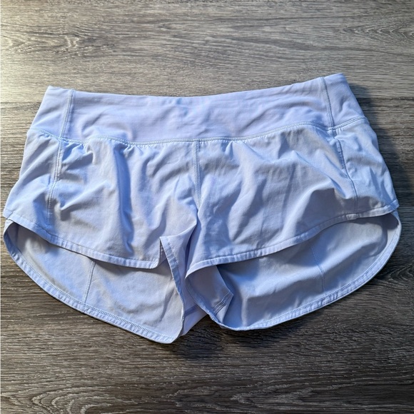 Lululemon Speed Up Shorts Size 6 Baby Powder Blue LW7AWYR Lined Running Athletic - Picture 1 of 4